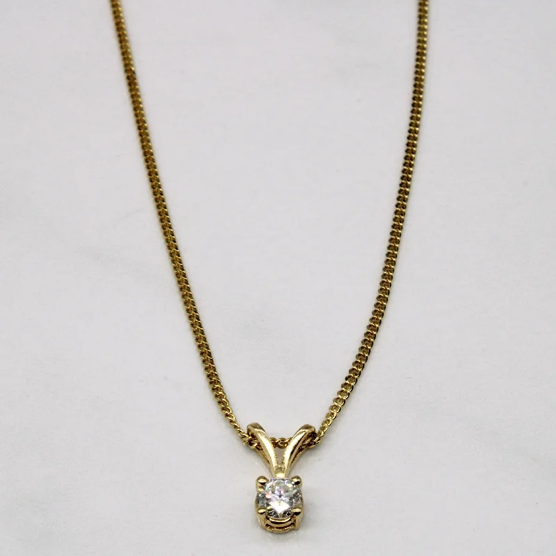 Bead strand necklaces-Diamond Pendant & Necklace | 0.30ct | 18" |