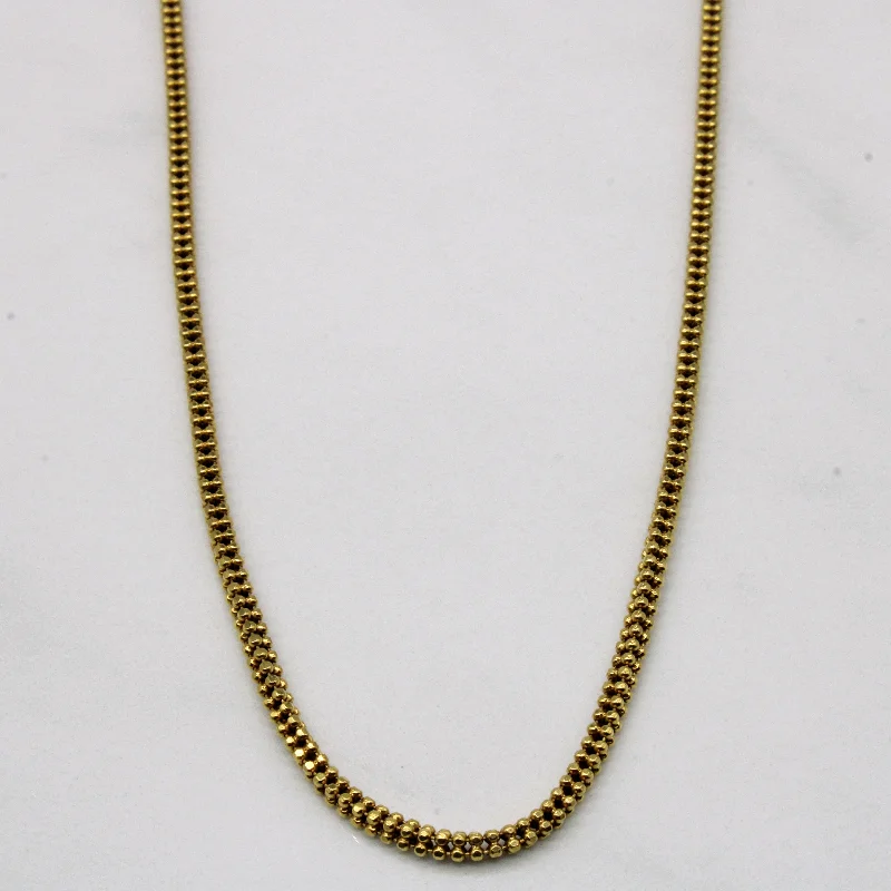 Sky sign necklaces-18k Yellow Gold Bead Chain Necklace | 19" |