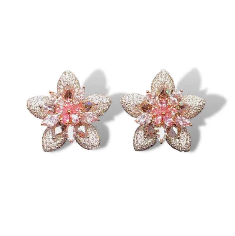 Clear bead earrings-PINK STAR  Marquise Cut Fancy Pink Diamond Stud Earrings GIA Certified