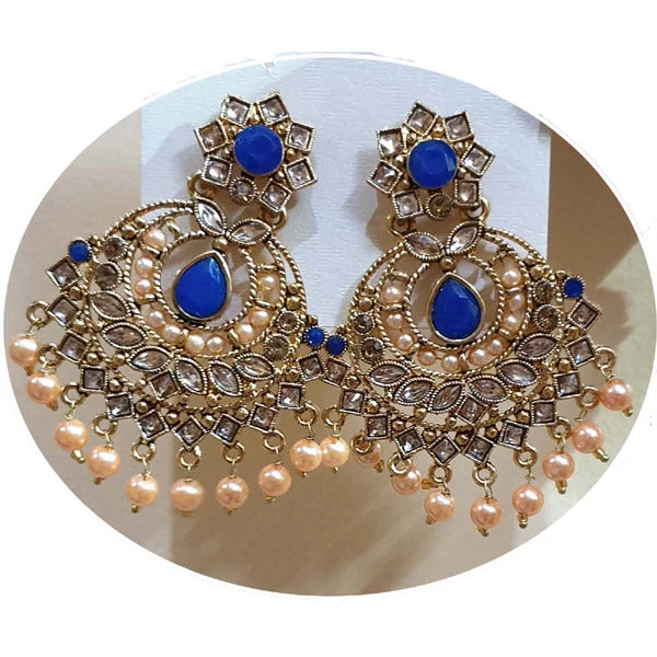 Topaz drop earrings-Traditional Marriage Party Bridal Earring Bold Large and Heavy Eye Catching