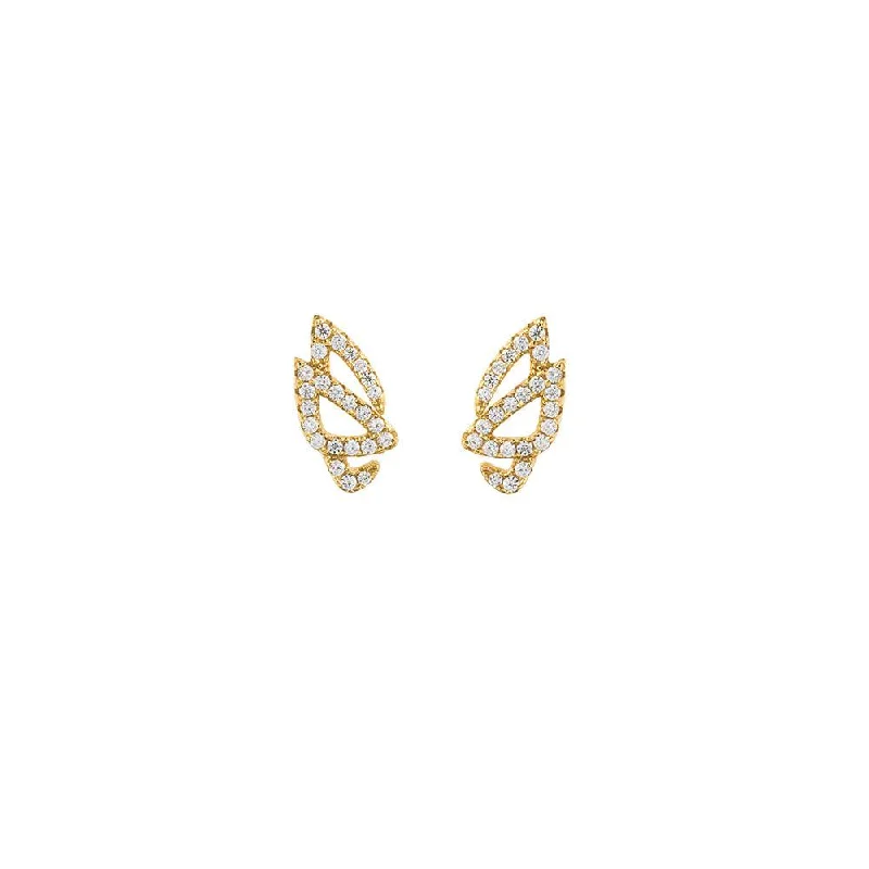 Cultured pearl earrings-Yellow Gold Unmasked Studs