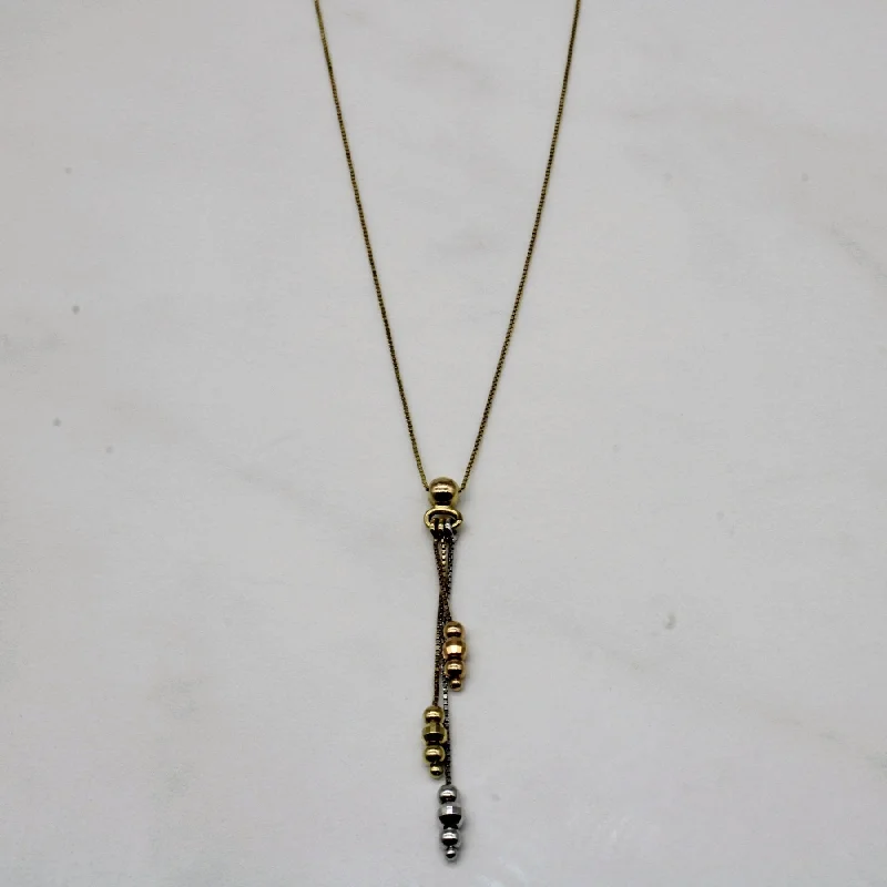 Vivid druzy necklaces-10k Tri Tone Gold Drop Necklace | 17" |