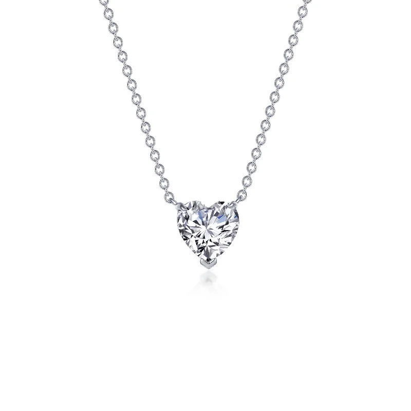 Aged silver necklaces-Lafonn Classic Diamond Necklace N0277CLP20