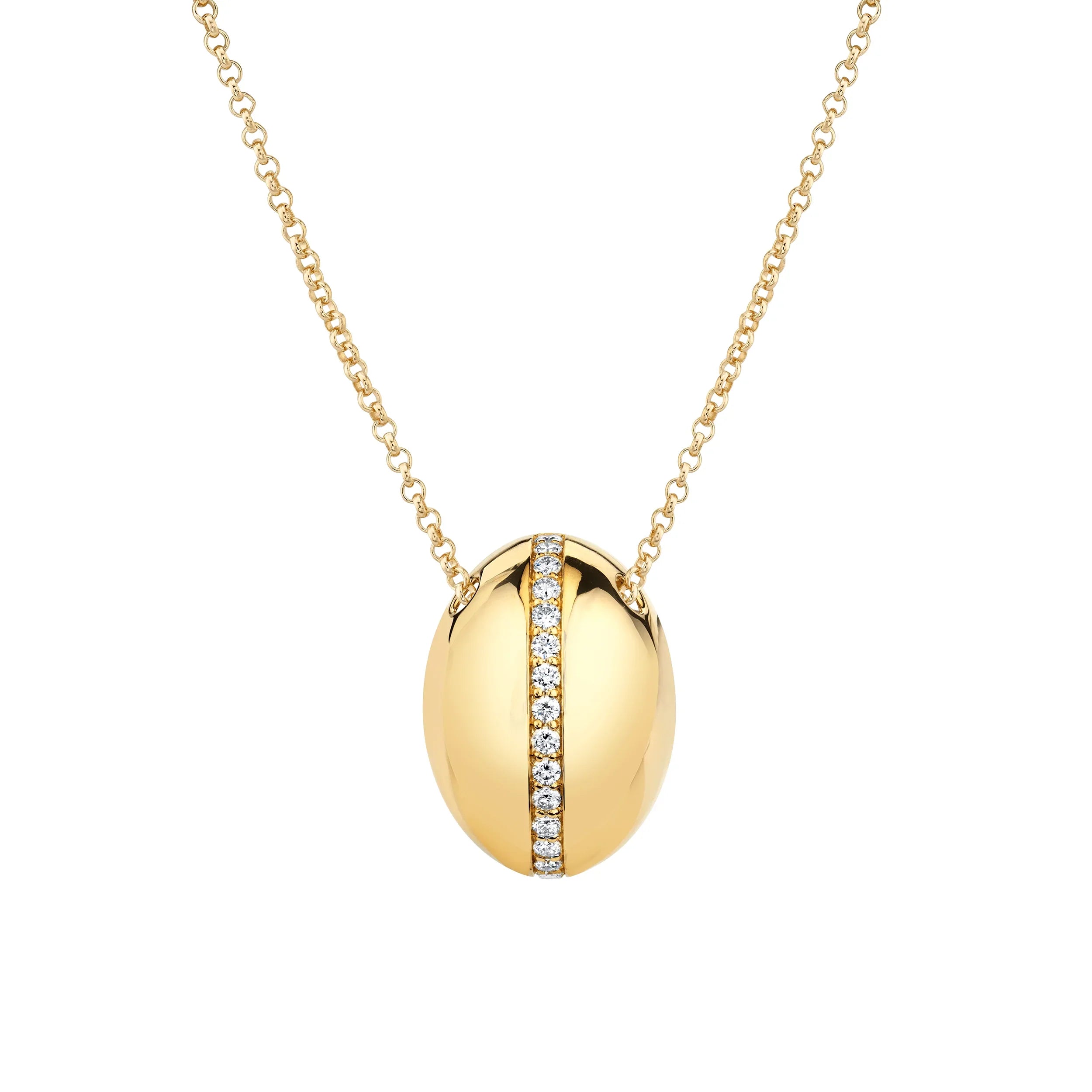 Oval drop necklaces-Orb Split Pendant P527