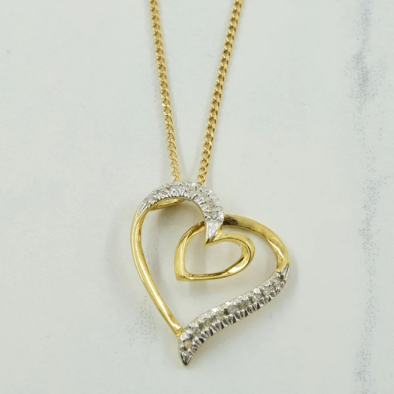 Grand diamond necklaces-Diamond Heart Necklace | 0.05ctw | 23.75" |