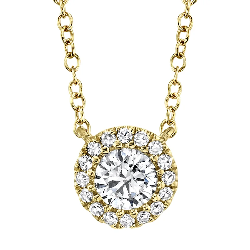 Web choker necklaces-0.20CT-CTR(ROUND) 0.05CT-SIDE DIAMOND NECKLACE