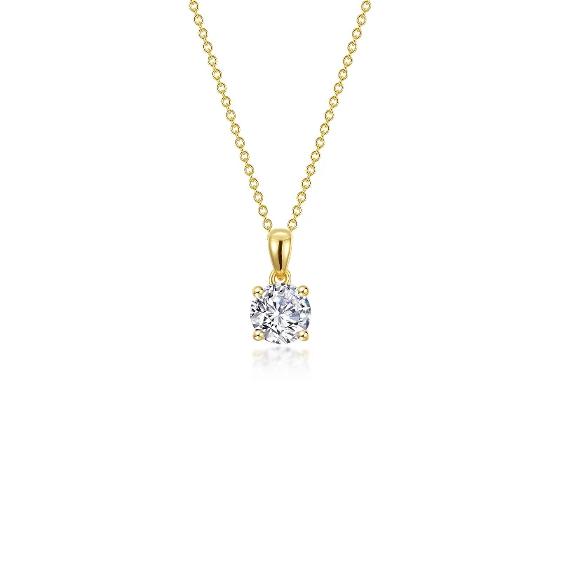 Edwardian necklaces-Lafonn Classic Round Diamond Necklace N0302CLG20