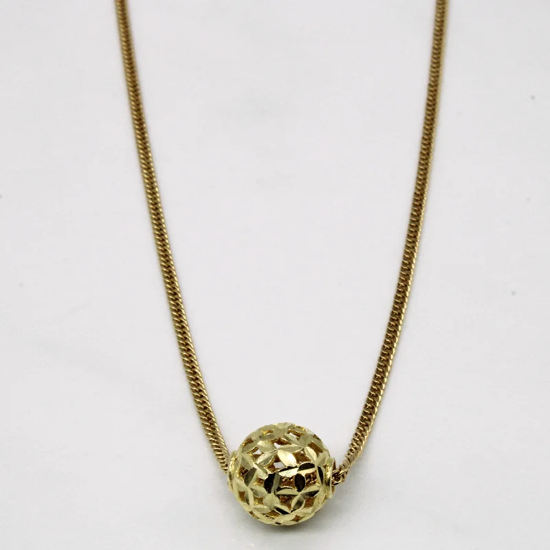 Nova star necklaces-10k Yellow Gold Lattice Sphere Necklace | 18" |