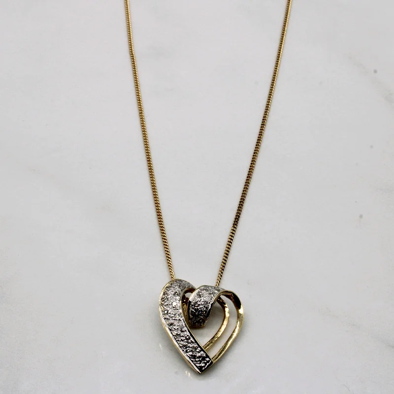 Worn medallion necklaces-Diamond Heart Pendant | 0.15ctw | 20" |