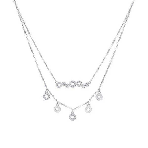 Sleek drop necklaces-Diamond Necklace