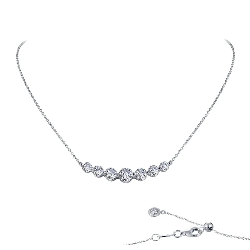 Stacked strand necklaces-Lafonn 7 Symbols Of Joy Round Diamond Necklace N0094CLP18