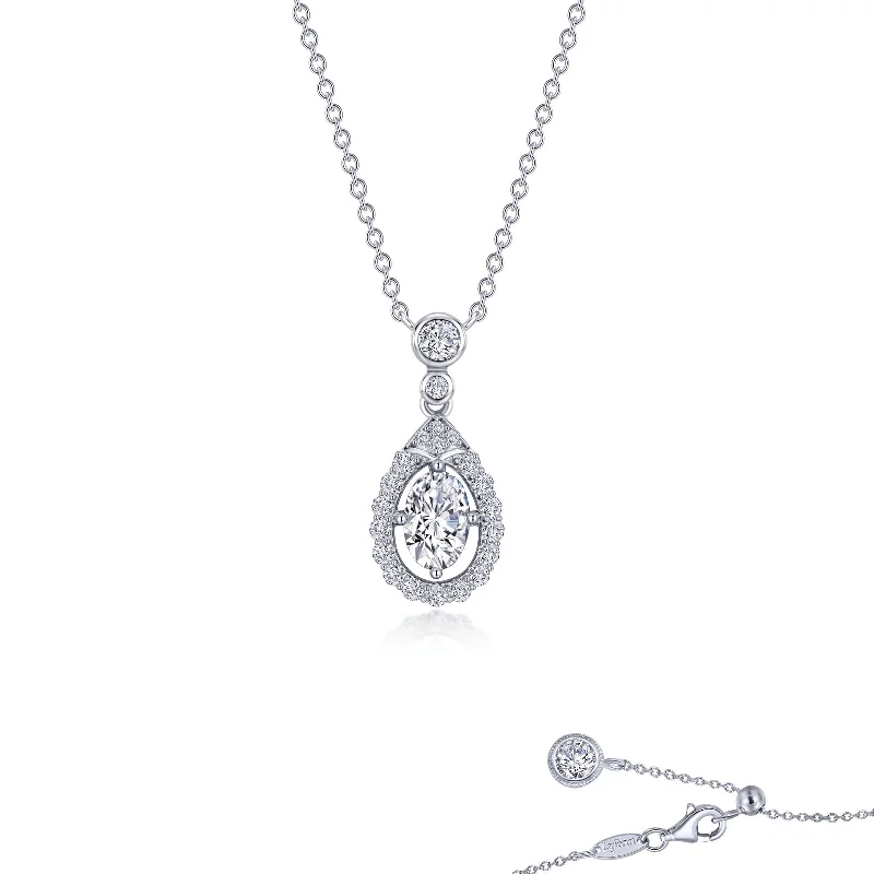 Thick bar necklaces-Lafonn Classic Diamond Necklace N0275CLP20