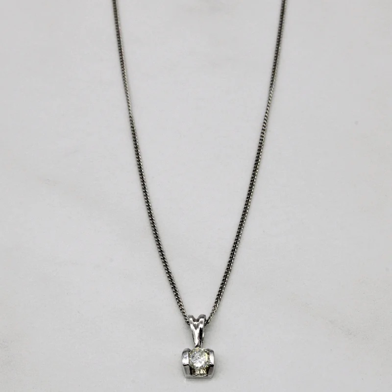 Bead strand necklaces-Diamond Pendant & Necklace | 0.15ct | 17" |