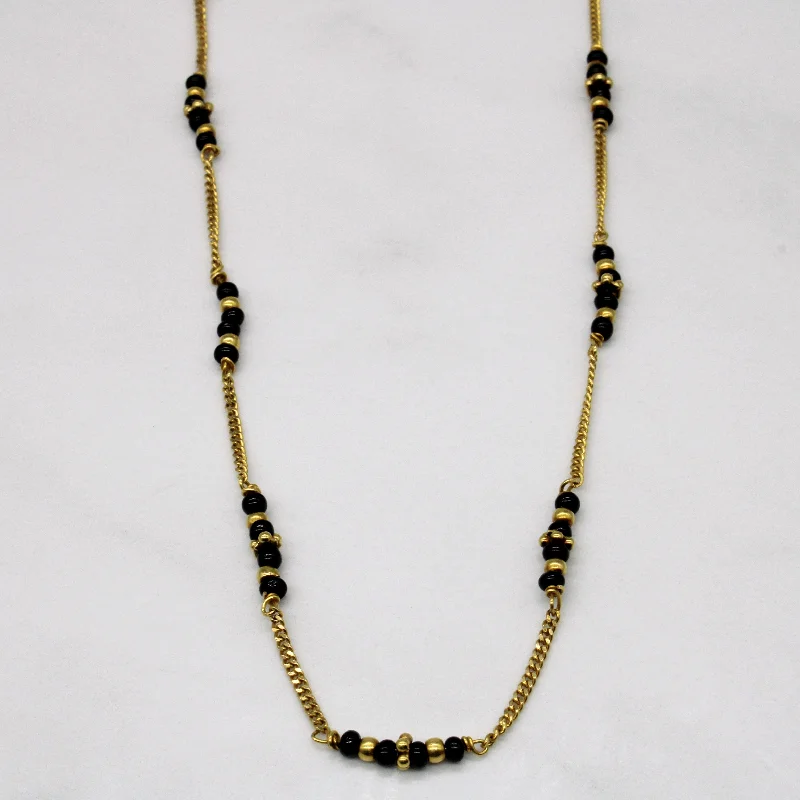 Cord fringe necklaces-Agate Bead Necklace | 5.50ctw | 18" |