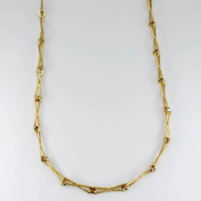 Oval drop necklaces-'Cavelti' 18k Gold Necklace | 32"