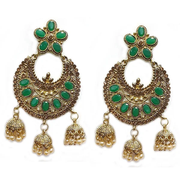 Round medallion earrings-Traditional Marriage Party Bridal Earring Bold Large and Heavy Eye Catching