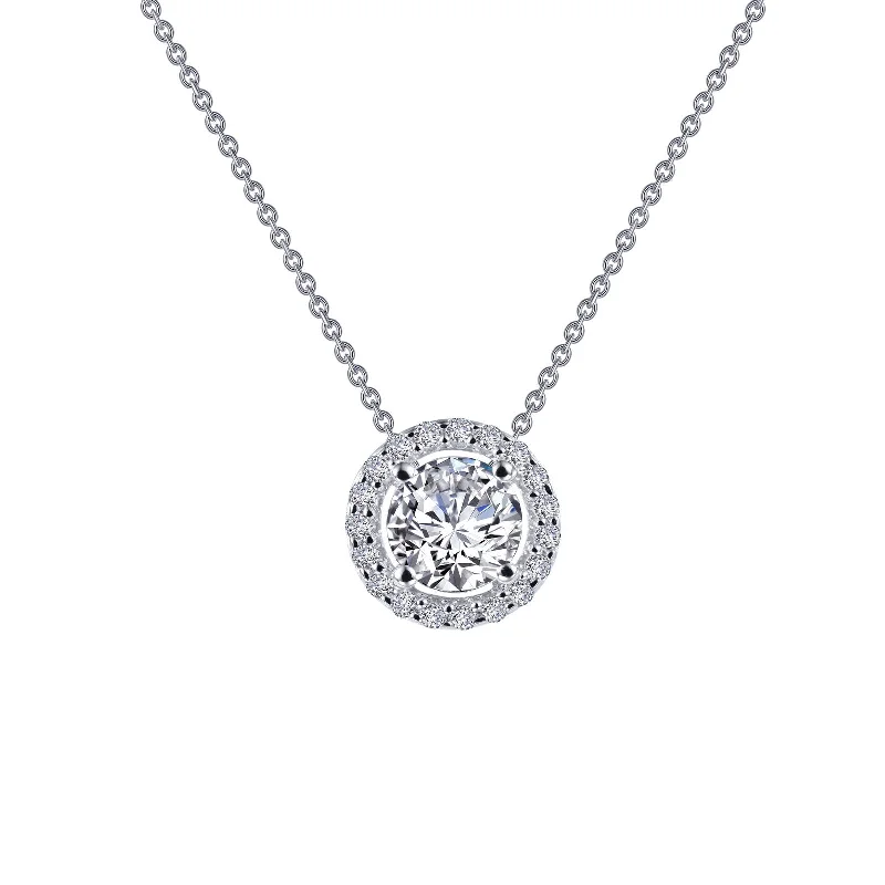 Petite charm necklaces-Lafonn Classic Round Diamond Necklace N0104CLP18