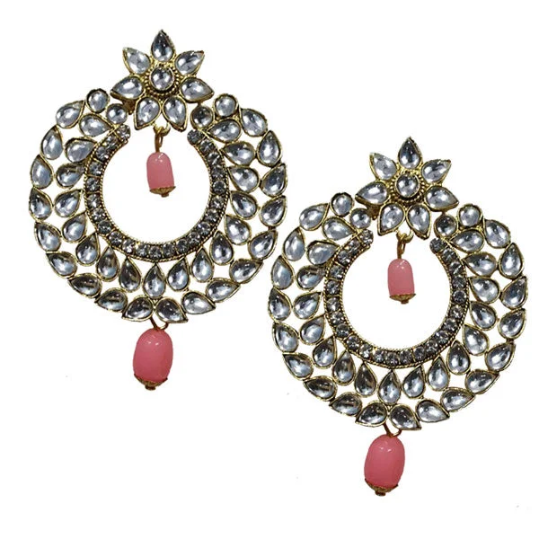 Cultured pearl earrings-Traditional Marriage Party Bridal Earring Bold Large and Heavy Eye Catching