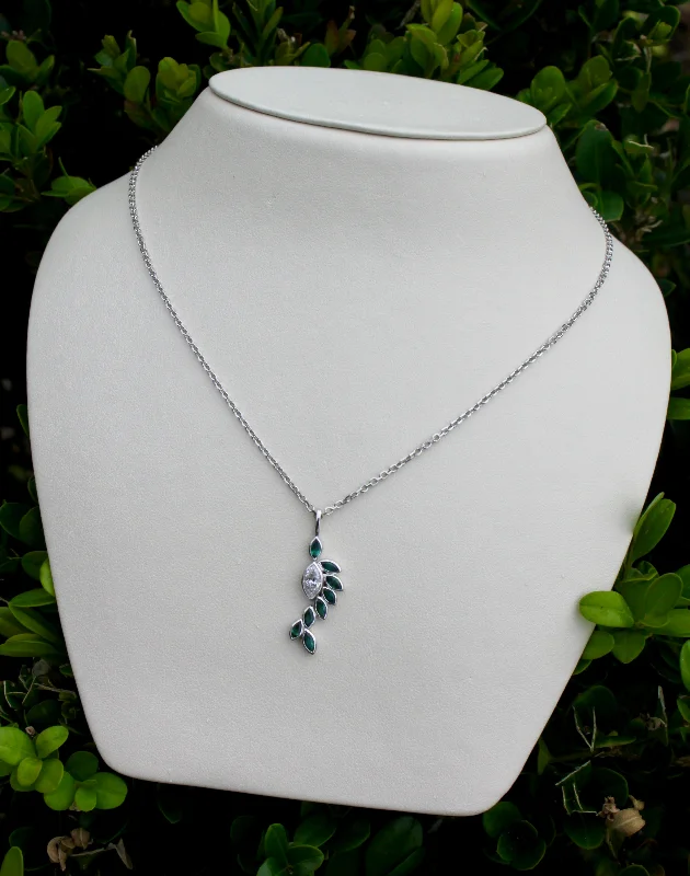 Turquoise drop necklaces-Waterfall Diamond and Alexandrite