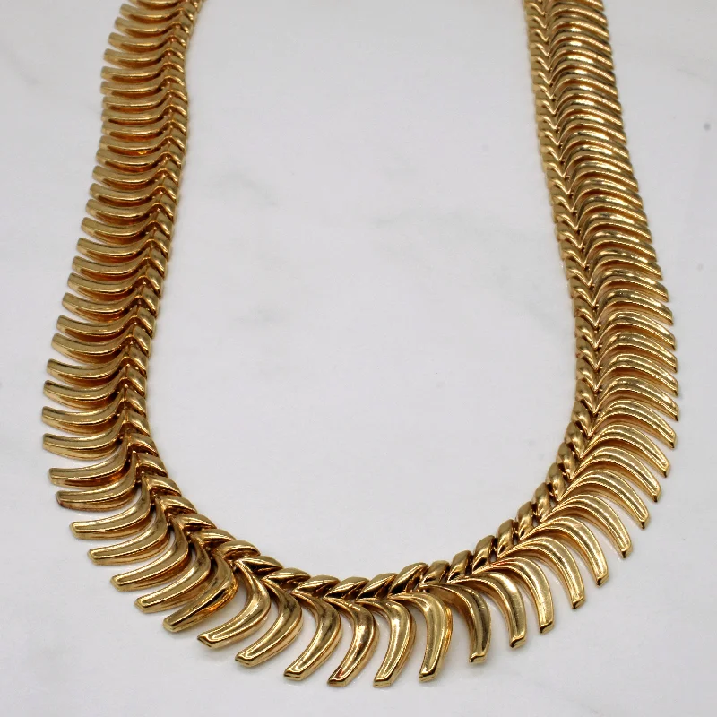 Gatsby necklaces-18k Yellow Gold Bone Link Necklace | 16" |