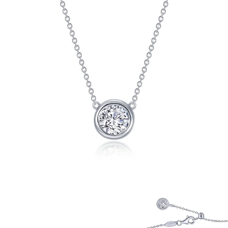 Flat knot necklaces-Lafonn Classic Round Diamond Necklace N0293CLP16