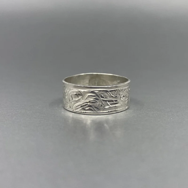 Gene Chilton Ring Silver size 13 Eagle Wolf