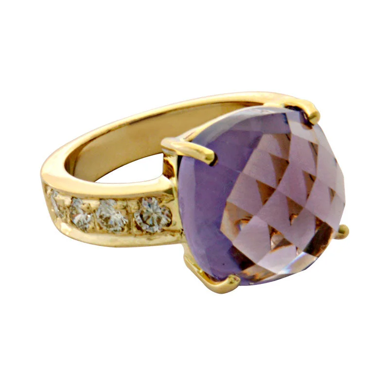 Ring-Amethyst and Diamond