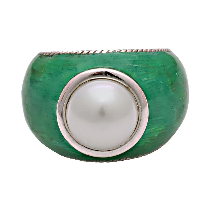 Ring-South Sea Pearl (Enamel)