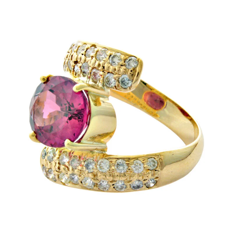 Ring-Rubellite and Diamond