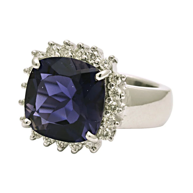 Ring-Iolite and Diamond