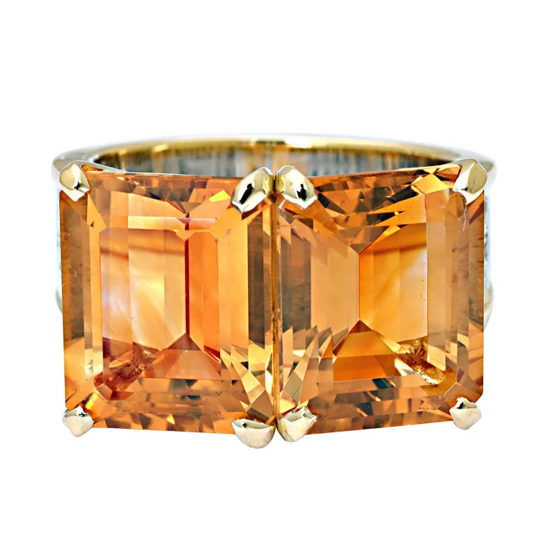 Ring-Citrine and Diamond