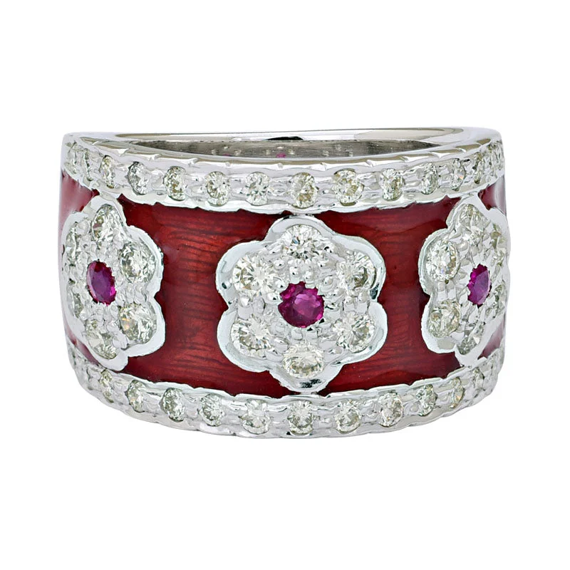 Ring-Ruby and Diamond (Enamel)