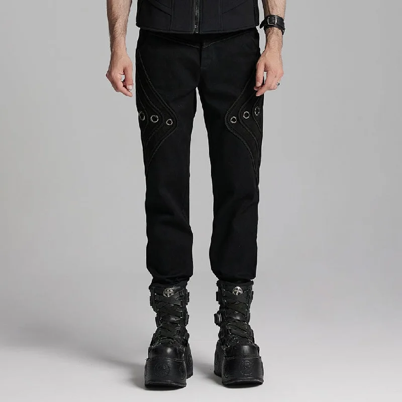 Men's Gothic Ring Skull Pants