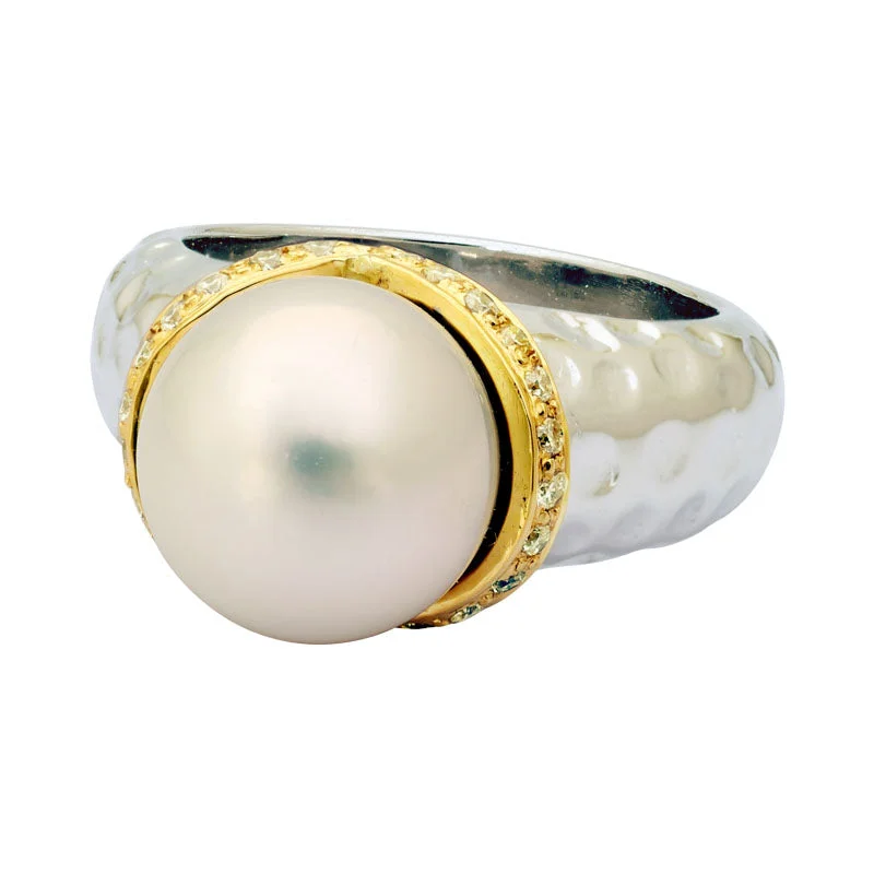 Ring-South Sea Pearl and Diamond