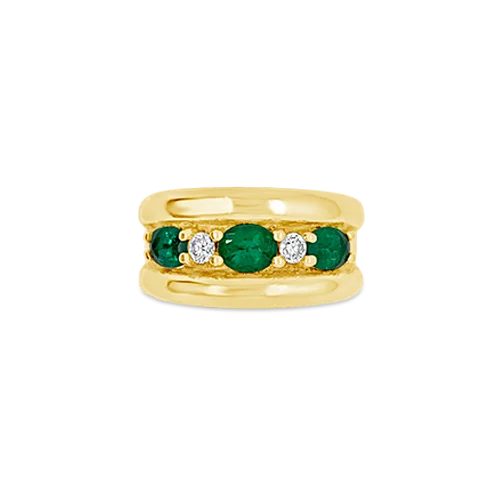 Emerald & Diamond Estate Ring