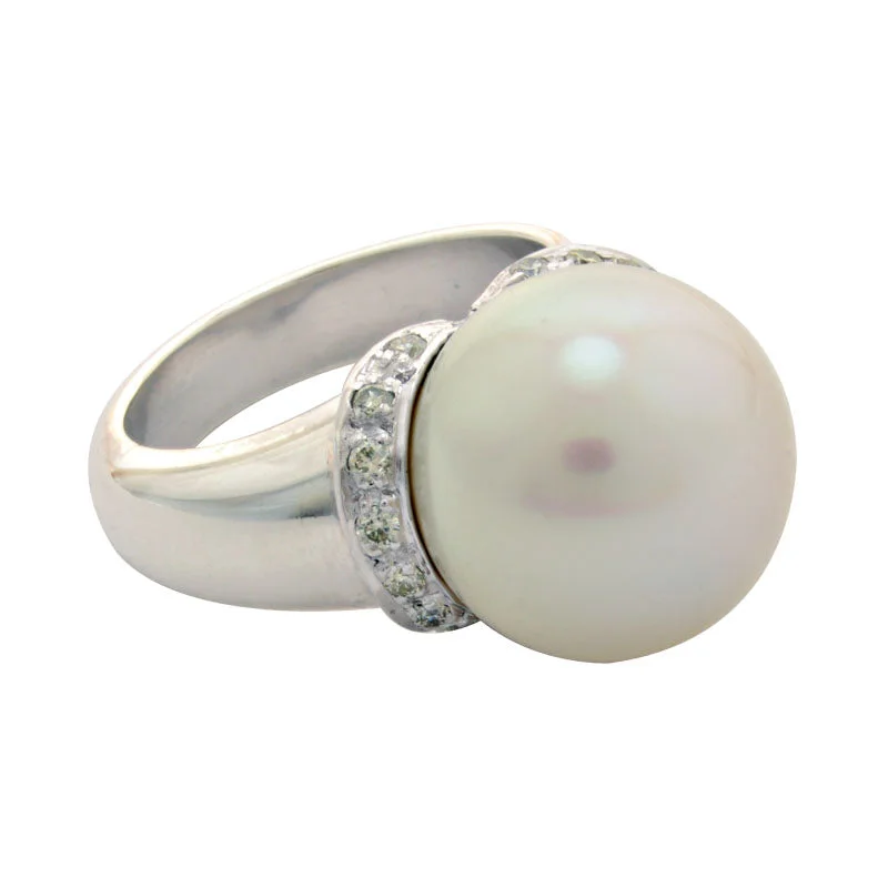 Ring-South Sea Pearl and Diamond