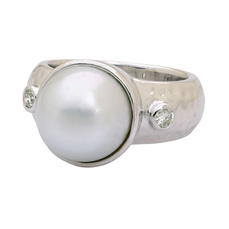 Ring-South Sea Pearl and Diamond