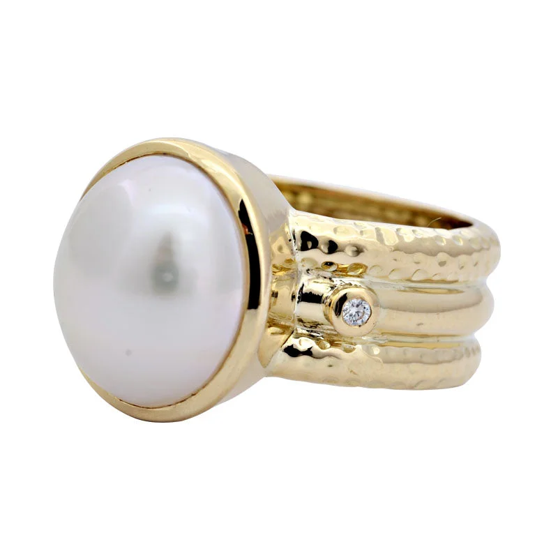 Ring-South Sea Pearl and Diamond