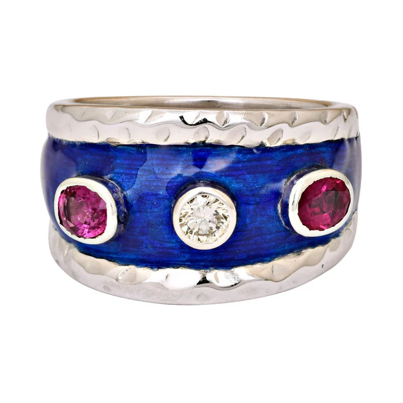 Ring- Ruby and Diamond (Enamel)