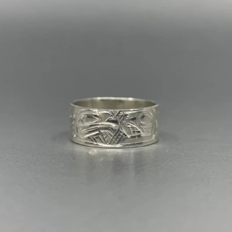 Gene Chilton Ring Silver size 12.5 Eagle Killer Whale