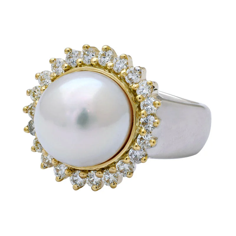 Ring-South Sea Pearl and Diamond