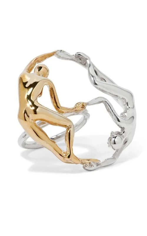 Dança Sterling Silver and Gold-plated Ring