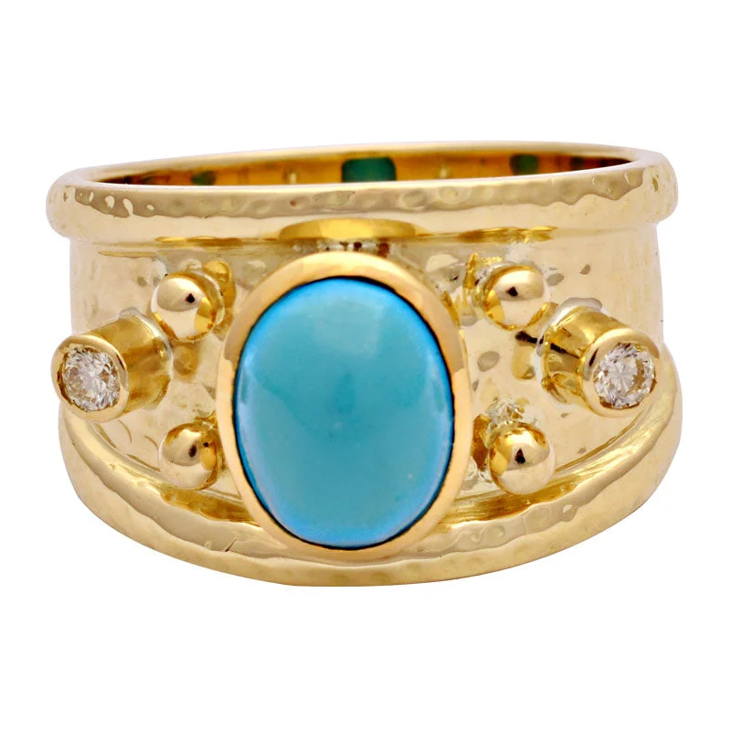 Ring-Turquoise and Diamond