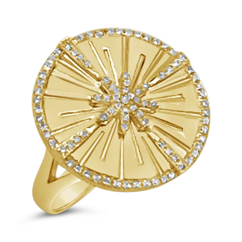 Diamond Star Medallion Ring