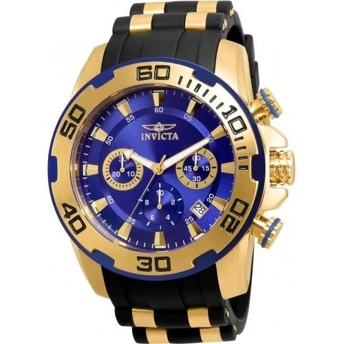 Invicta Men's 22313 Pro Diver Scuba Black and Gold-Tone Polyurethane and Stainless Steel Watch