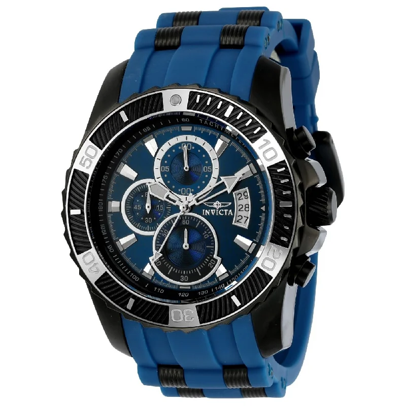 Invicta Men's 22432 Pro Diver Scuba Black and Blue Polyurethane and Stainless Steel Watch