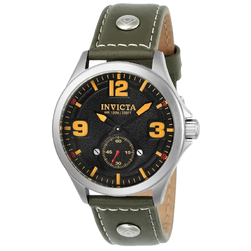 Invicta Men's 22529 Aviator Green Leather Watch