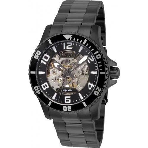 Invicta Men's 22606 Objet D Art Gun Metal Stainless Steel Watch