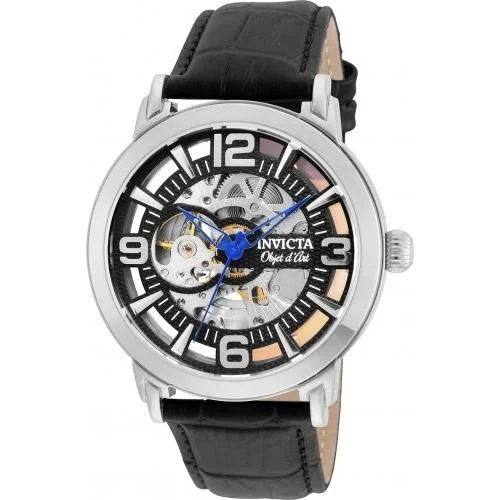 Invicta Men's 22607 Objet D Art Black Leather Watch