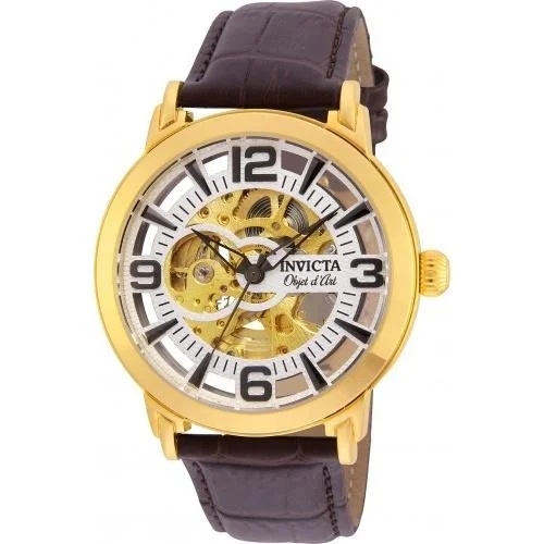 Invicta Men's 22608 Objet D Art Black Leather Watch